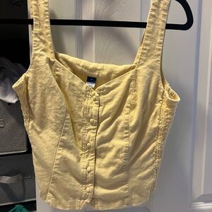 Old Navy Light Yellow Sleeveless Blouse